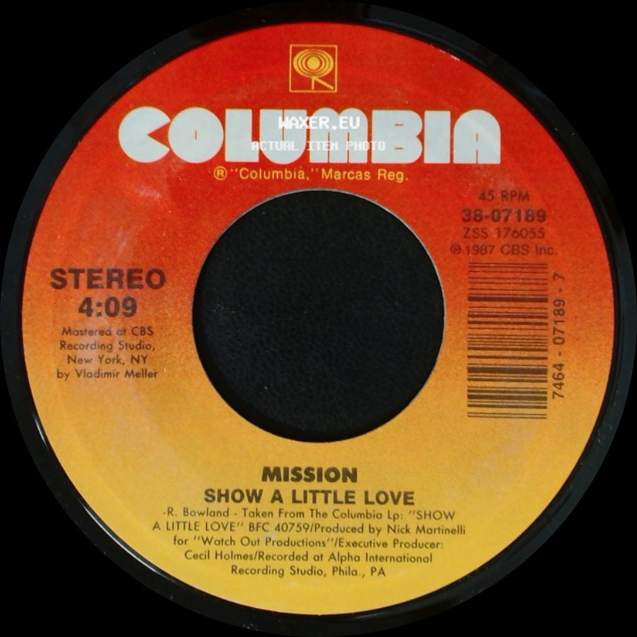 Mission - Sensuous Mood / Show A Little Love side B