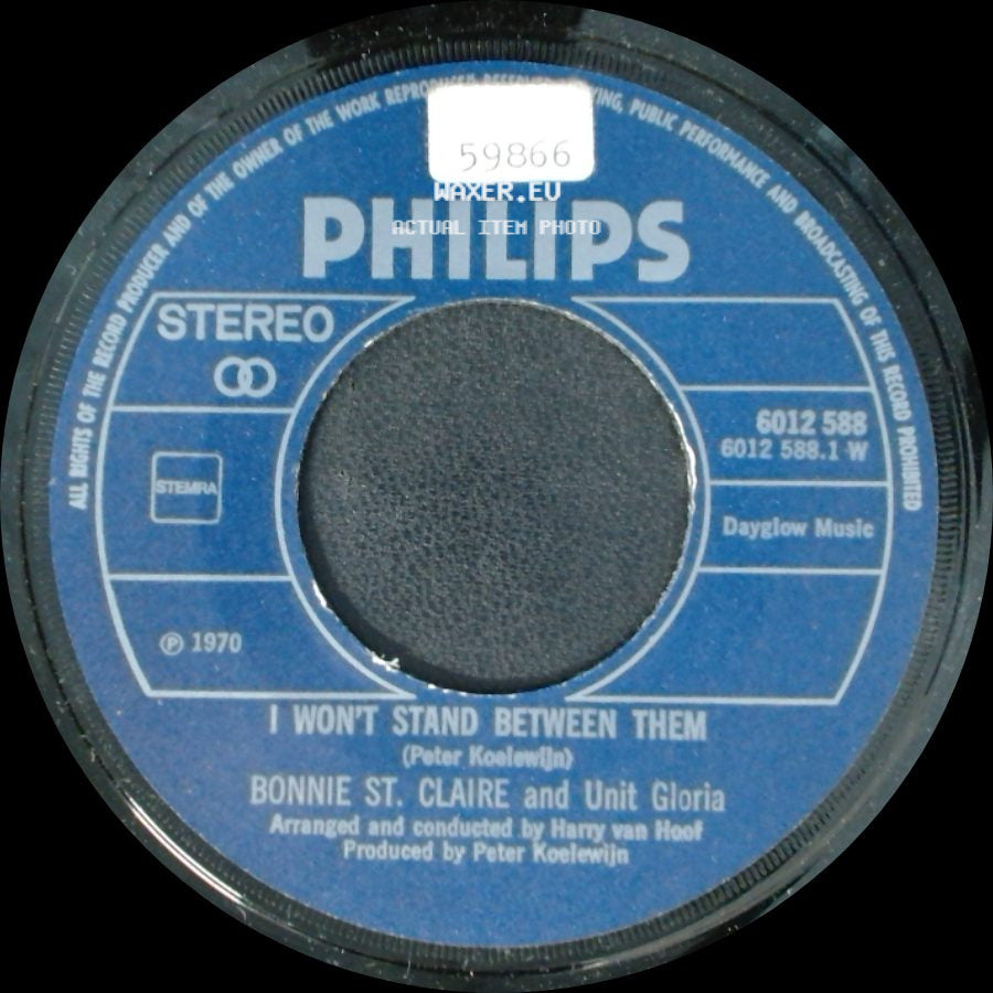 Bonnie St. Claire And Unit Gloria - I Won't Stand Between Them / Close The Door side A