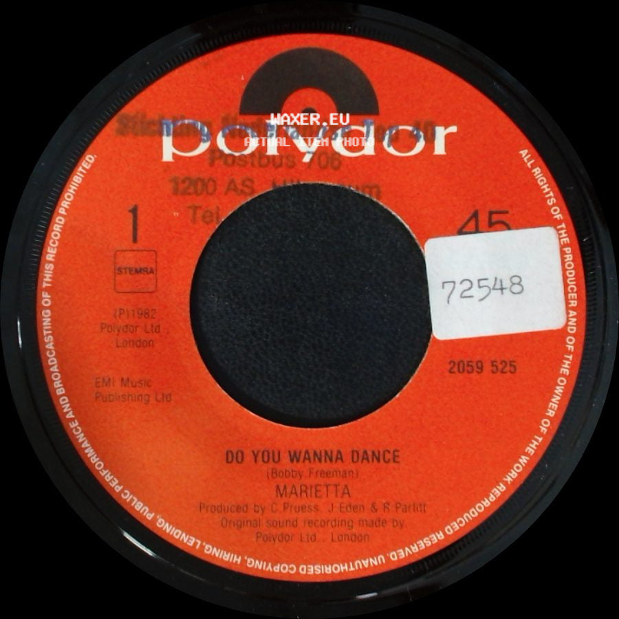 Marietta - Do You Wanna Dance / Only In Your Eyes I See side A