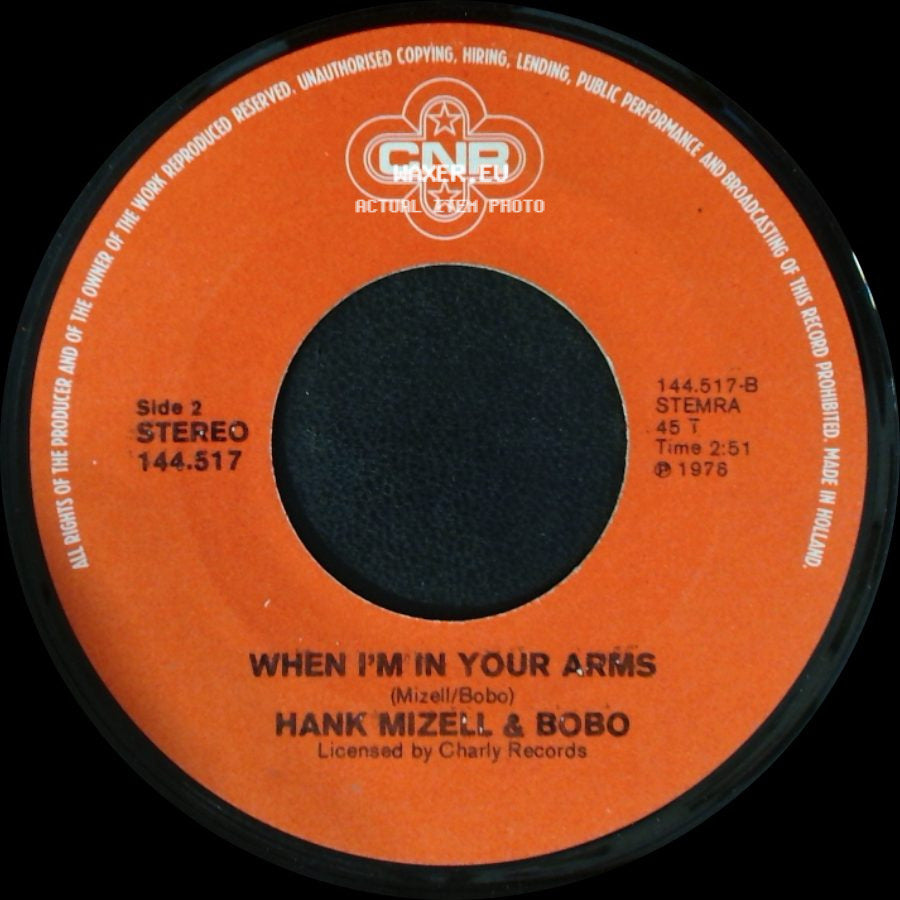 Hank Mizell / Hank Mizell & Bobo - Jungle Rock / When I'm In Your Arms side B