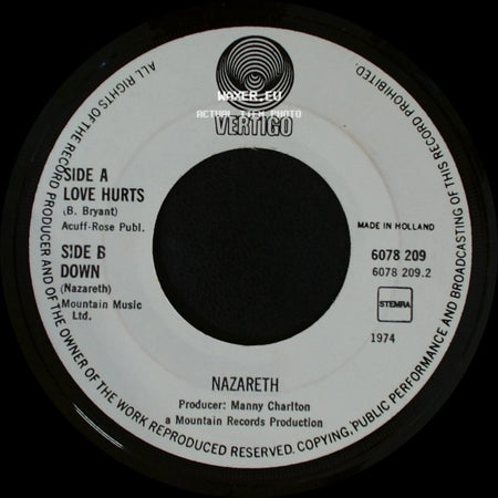 Nazareth - Love Hurts / Unknown Title B side A
