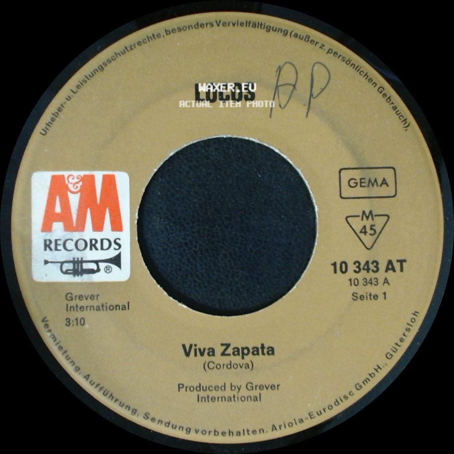 Locos - Viva Zapata / Noche De Oraciones side A