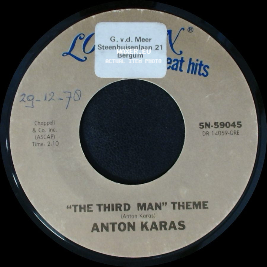 Anton Karas - Cafe Mozart Waltz / "The Third Man" Theme side B