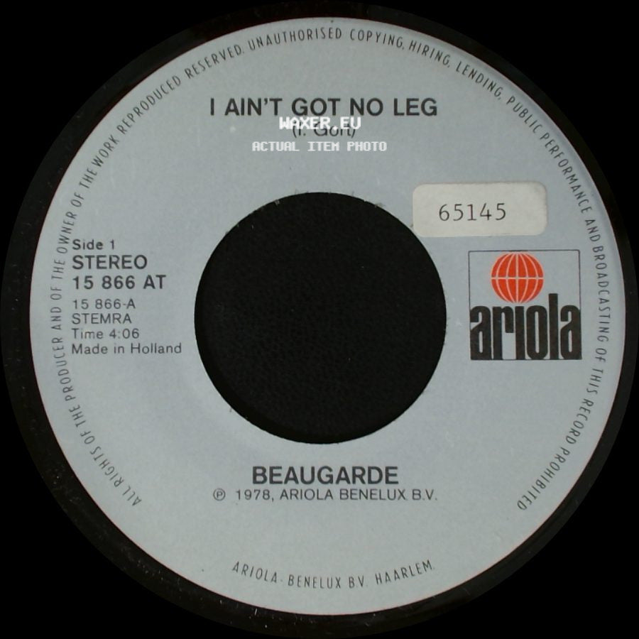Beaugarde - I Ain't Got No Leg / Livin' In A Dream side A