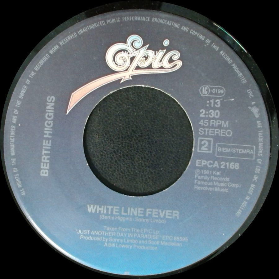Bertie Higgins - White Line Fever / Key Largo side A
