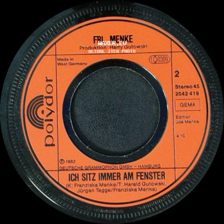 Frl. Menke - Traumboy / Ich Sitz Immer Am Fenster side B