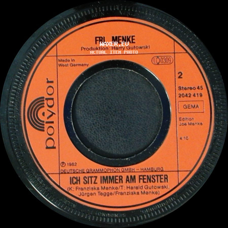 Frl. Menke - Traumboy / Ich Sitz Immer Am Fenster side B