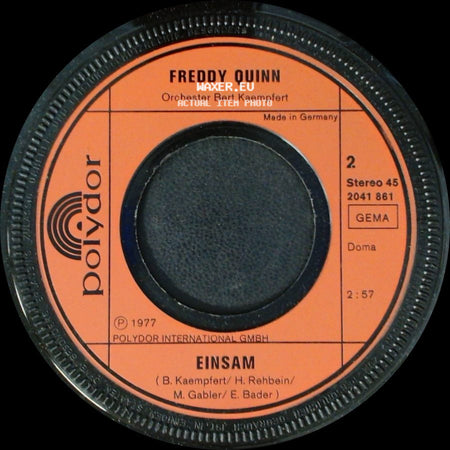Freddy Quinn - Sag Mir Wo / Einsam side B