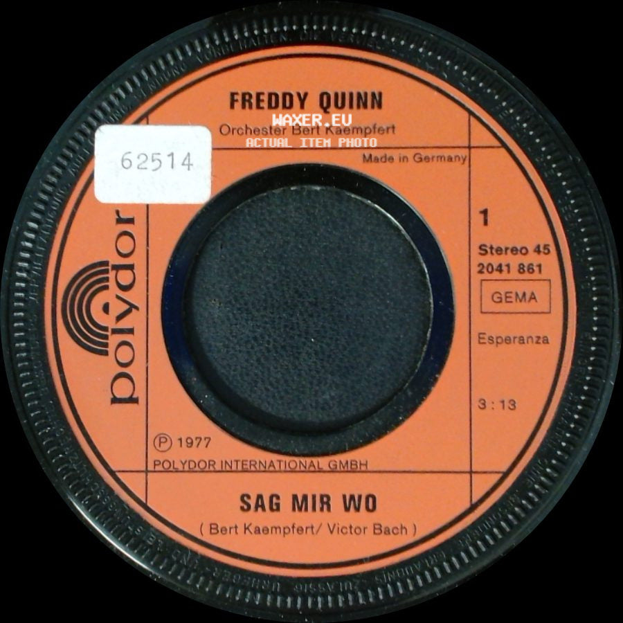 Freddy Quinn - Sag Mir Wo / Einsam side A