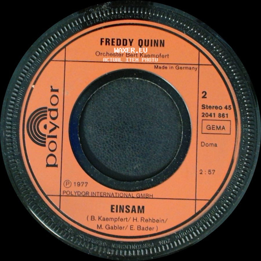 Freddy Quinn - Sag Mir Wo / Einsam side B