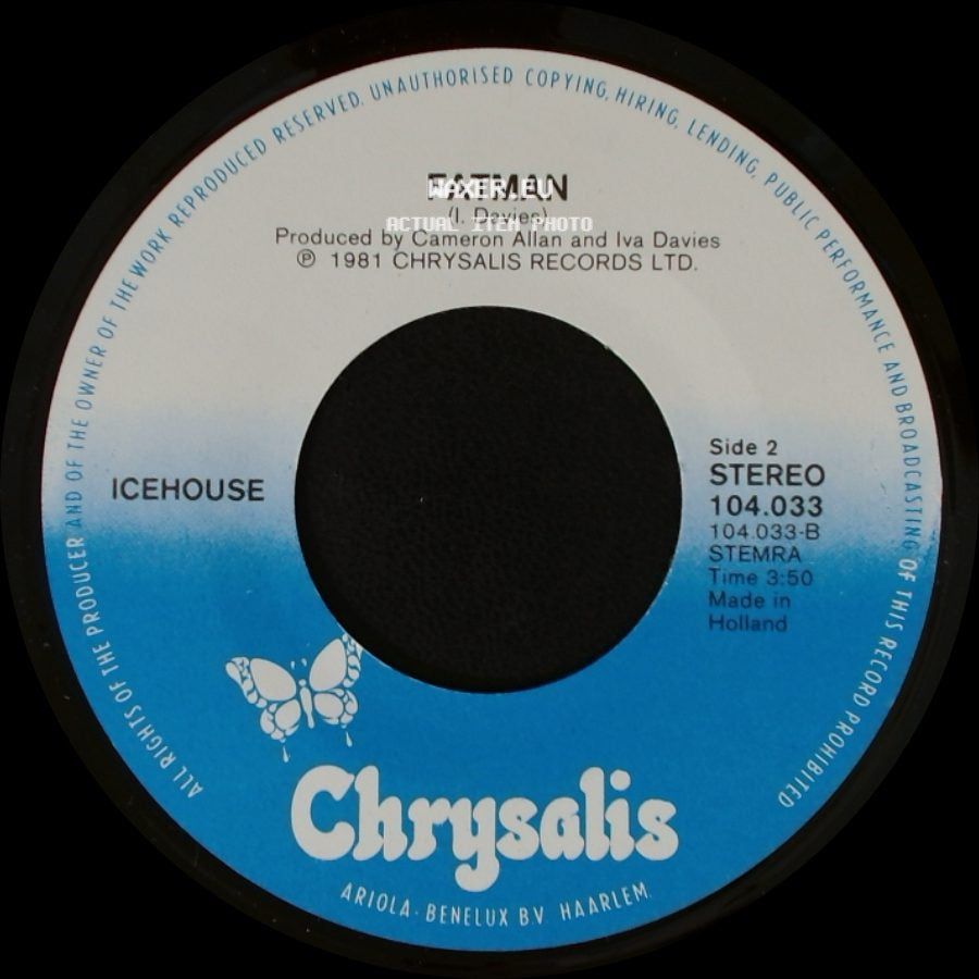 Jim Rafferty / Icehouse - Peace Of Mind / Fatman side B