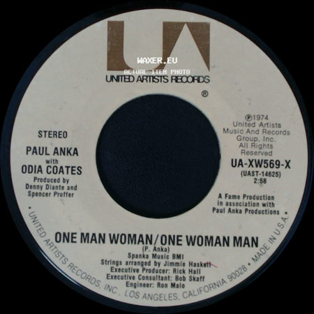 Paul Anka With Odia Coates / Paul Anka - One Man Woman / One Woman Man / Let Me Get To Know You side A