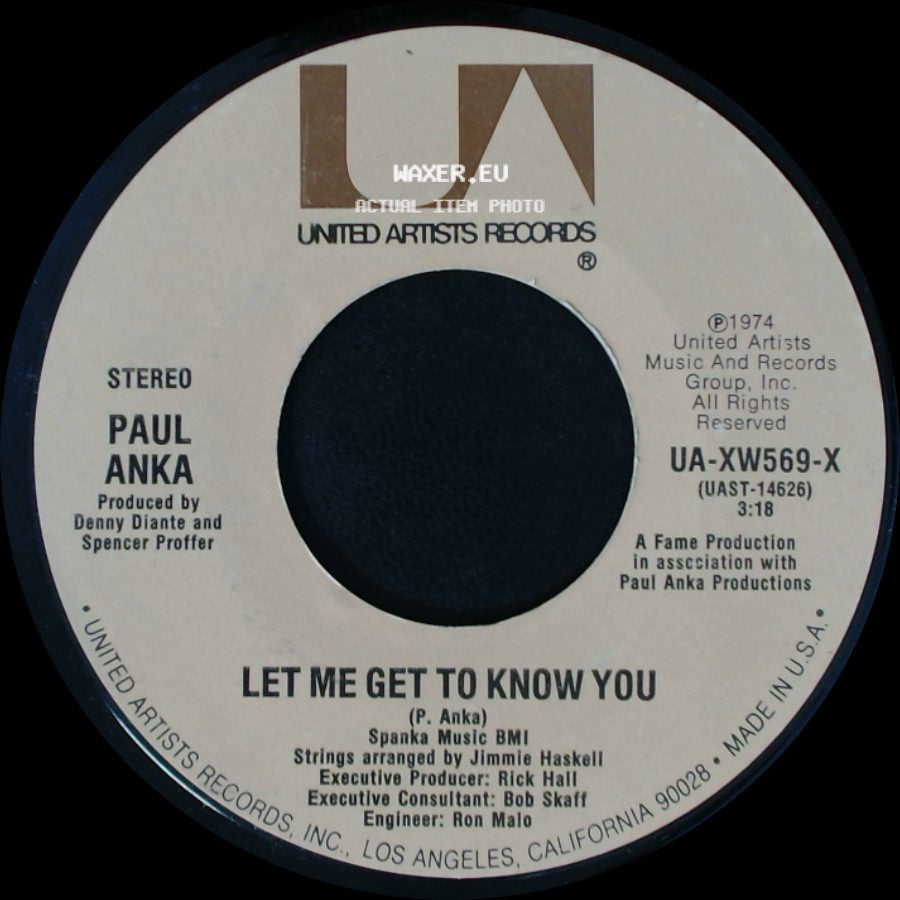 Paul Anka With Odia Coates / Paul Anka - One Man Woman / One Woman Man / Let Me Get To Know You side B