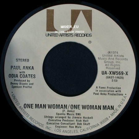 Paul Anka With Odia Coates / Paul Anka - One Man Woman / One Woman Man / Let Me Get To Know You side A