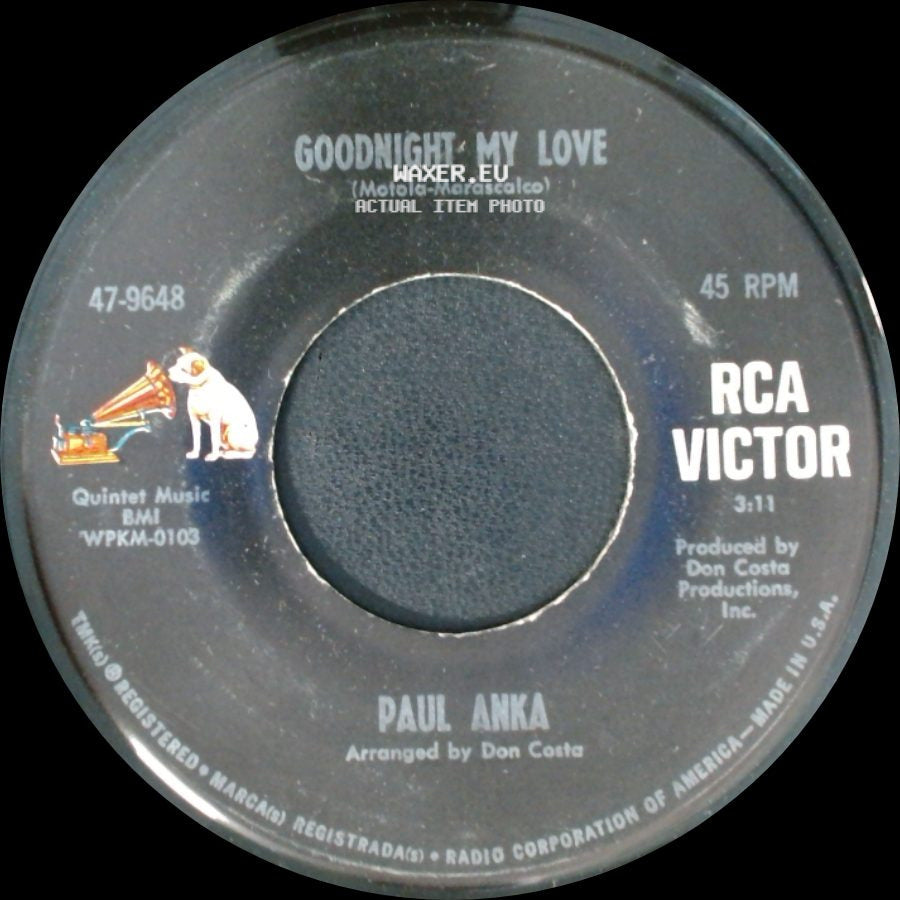 Paul Anka - Goodnight My Love / This Crazy World side A