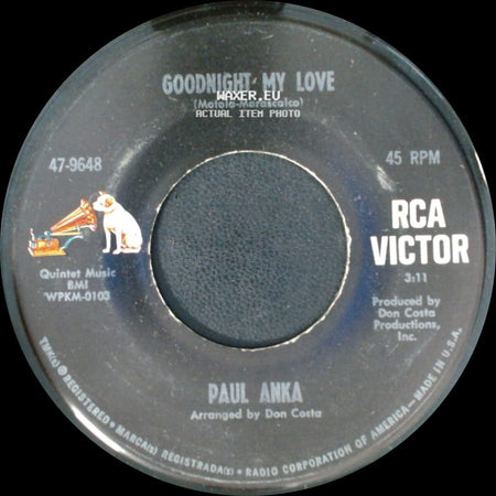 Paul Anka - Goodnight My Love / This Crazy World side A