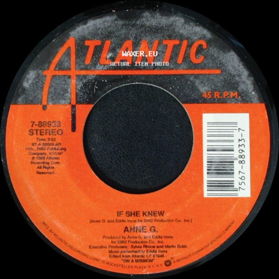 Anne G. - Time's Up / If She Knew side B