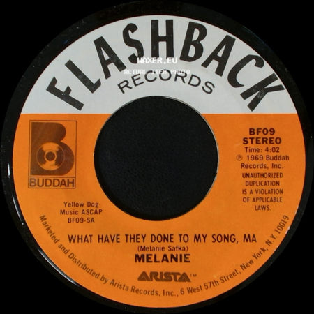 Melanie - Lay Down (Candles In The Rain) / What Have They Done To My Song, Ma side B