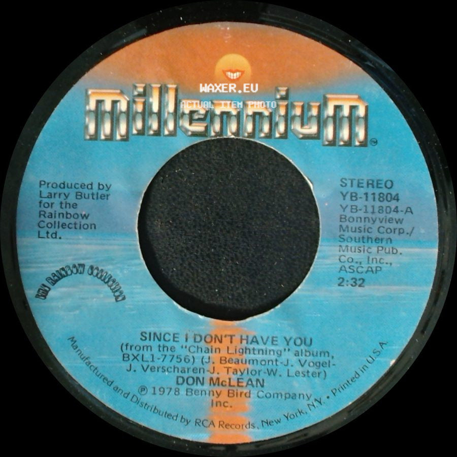 Don Mclean - Since I Don't Have You / Your Cheating Heart side A