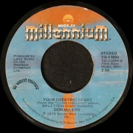 Don Mclean - Since I Don't Have You / Your Cheating Heart side B