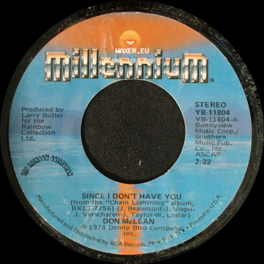 Don Mclean - Since I Don't Have You / Your Cheating Heart side A