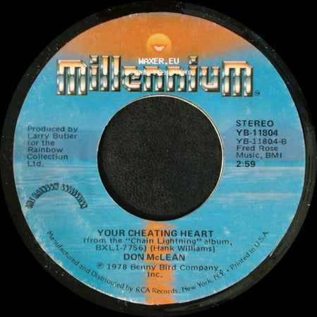 Don Mclean - Since I Don't Have You / Your Cheating Heart side B