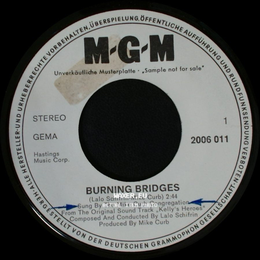 Unknown Artist - Burning Bridges / Kelly's Heroes side A
