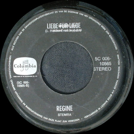 Regine - Paris / Liebe Für Liebe side B