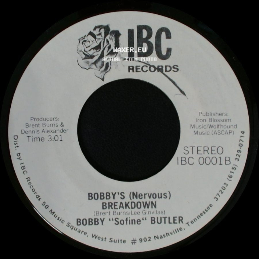 Bobby "Sofine" Butler - Bobby's (Nervous) Breakdown / Cheaper Crude Or No More Food side A