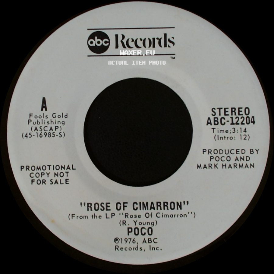 Poco - Rose Of Cimarron / "Rose Of Cimarron" side B