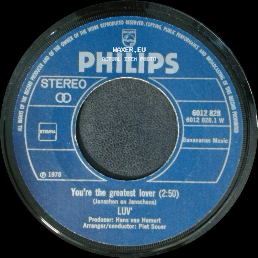 Luv' - Everybody's Shakin' Hands On Broadway / You're The Greatest Lover (2:50) side B