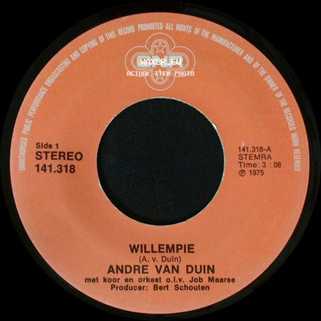Andre Van Duin - Willempie / Rammen Maar (Ramaya) side A