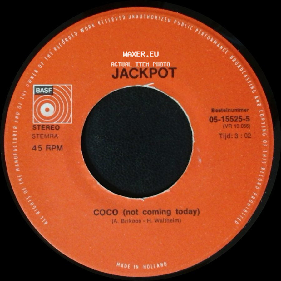 Jackpot - Bye Bye / Coco (Not Coming Today) side B