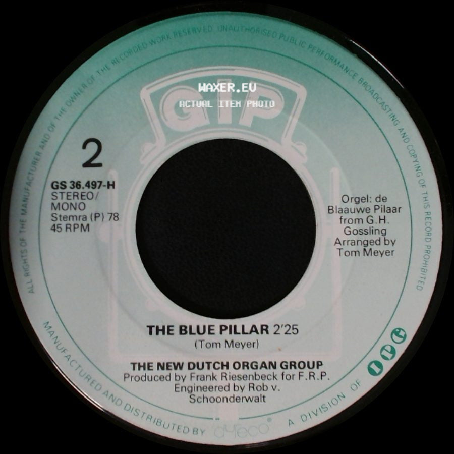 The New Dutch Organ Group - Holland Disco / The Blue Pillar side B