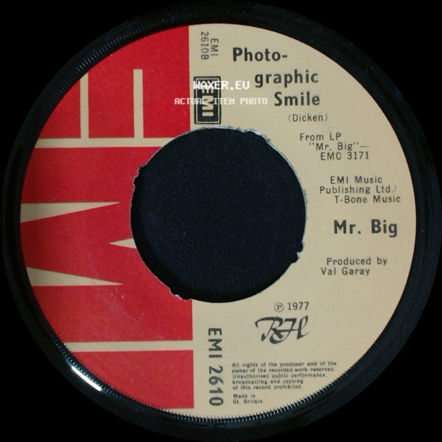 Mr. Big - Photographic Smile / Feel Like Calling Home side A