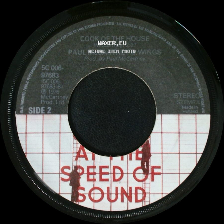 Paul Mccartney & Wings - Silly Love Song / Cook Of The House side B