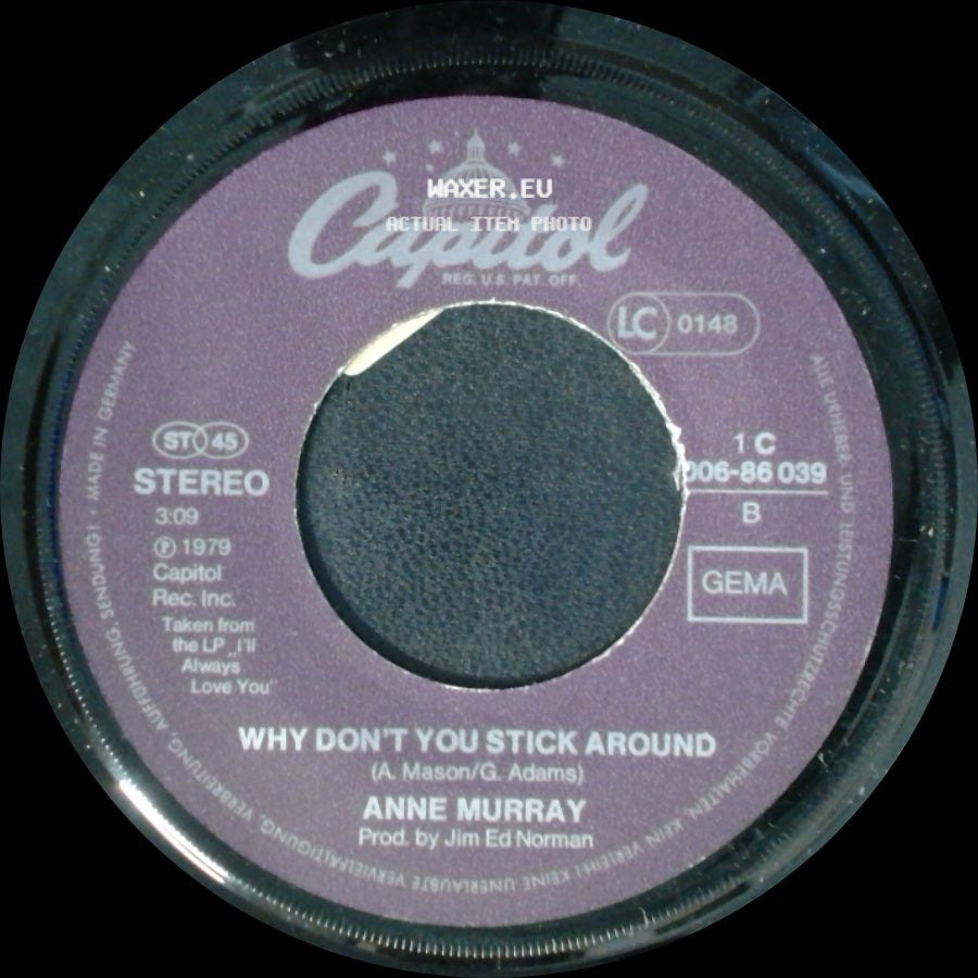 Anne Murray - Broken Hearted Me / Why Don't You Stick Around side B
