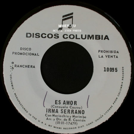 Irma Serrano - Lo Mucho Que Te Quiero / Es Amor side B
