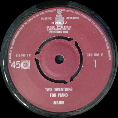 Unknown Artist - Two Inventions For Piano / Two Inventions For Piano Minor side A