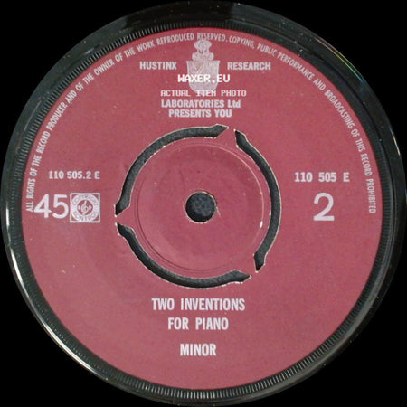 Unknown Artist - Two Inventions For Piano / Two Inventions For Piano Minor side B