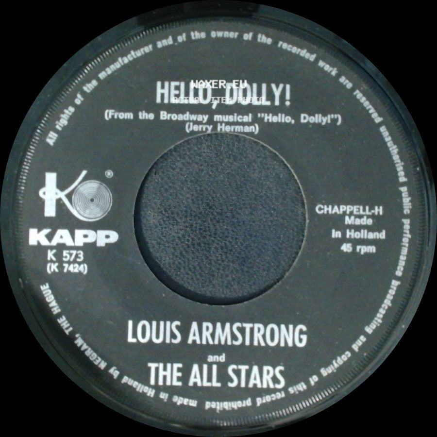 Louis Armstrong And The All Stars - Hello, Dolly! / A Lot Of Livin' To Do side A