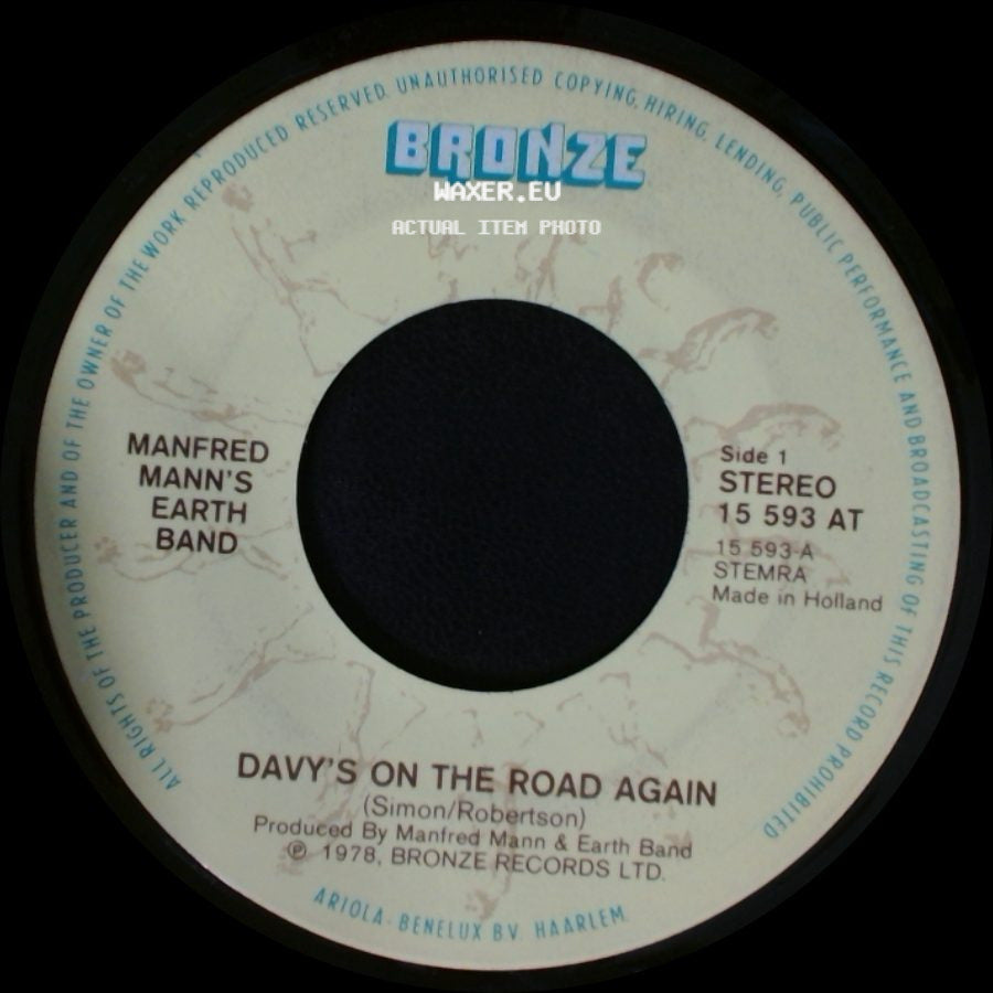 Manfred Mann's Earth Band - Davy's On The Road Again / Bouillabaisse side A