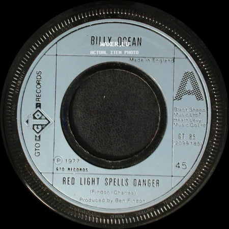Billy Ocean - Red Light Spells Danger / Sweet Memories side A