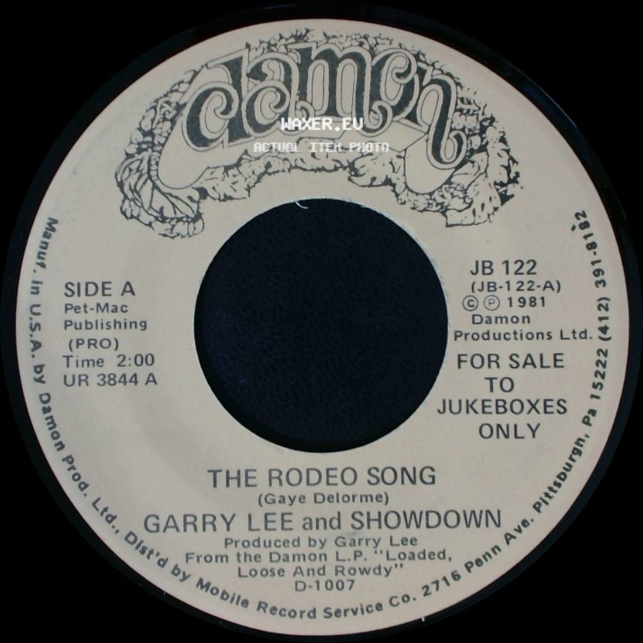 Garry Lee And Showdown - The Rodeo Song / Cajun Boogie side A