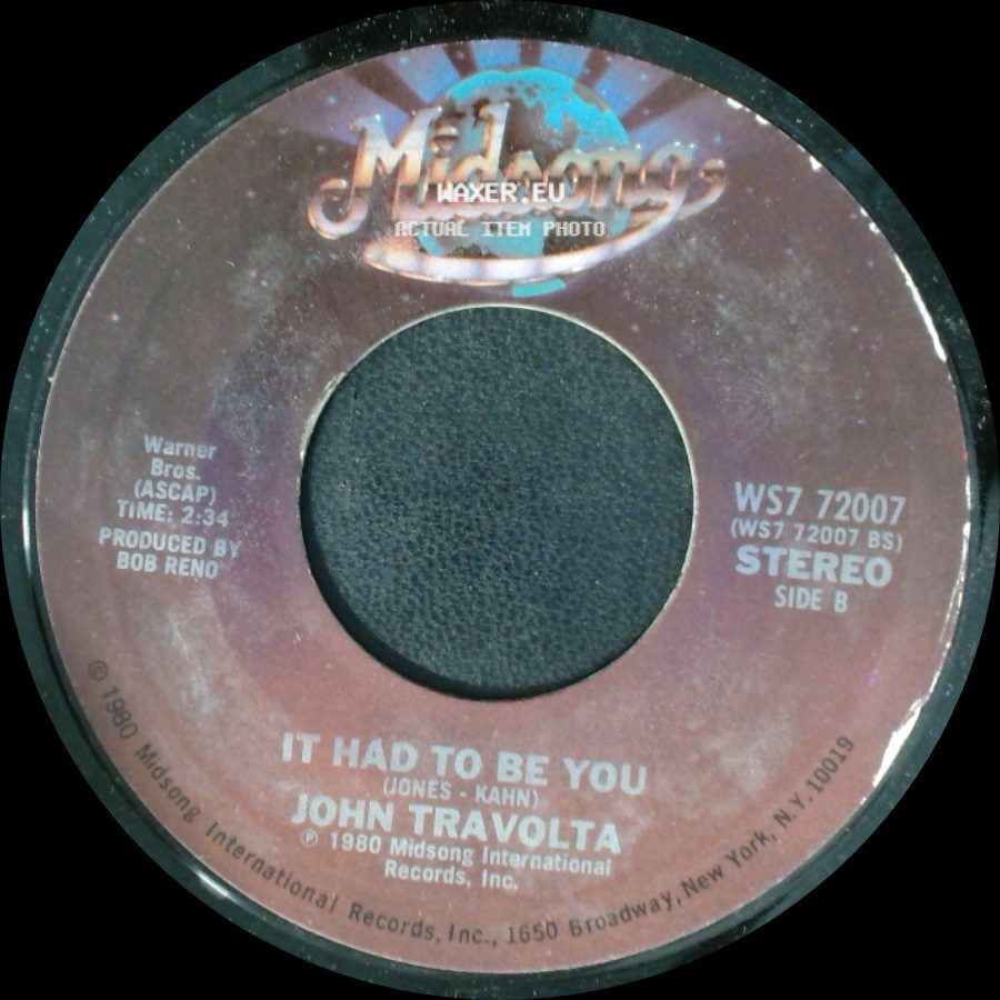 John Travolta - You Set My Dreams To Music / It Had To Be You side B