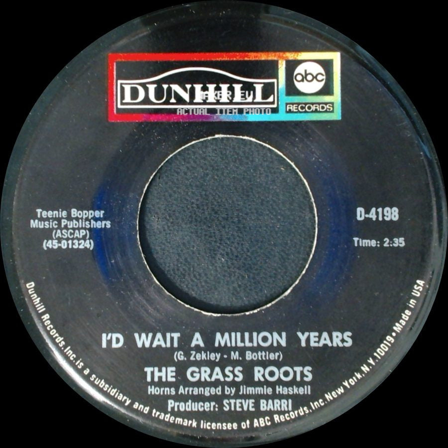 The Grass Roots - Fly Me To Havana / I'd Wait A Million Years side B