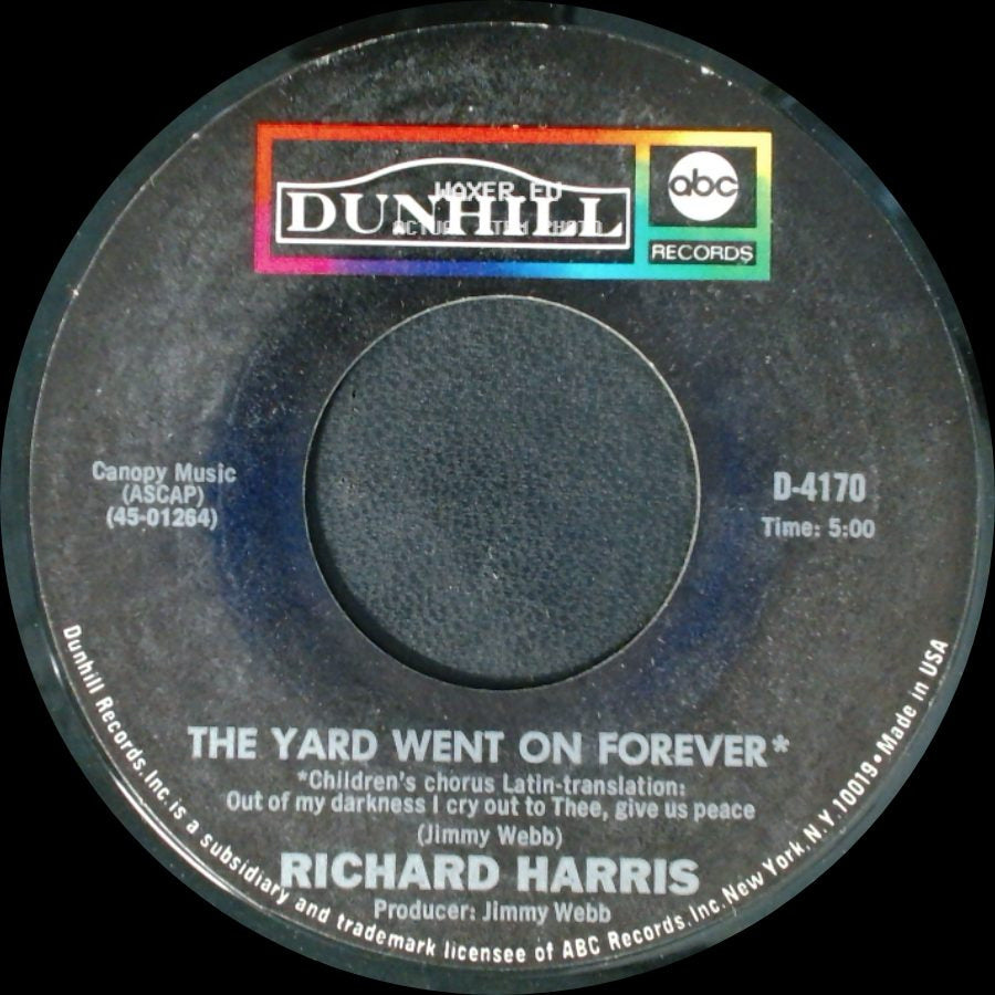 Richard Harris - The Yard Went On Forever / Lucky Me side A