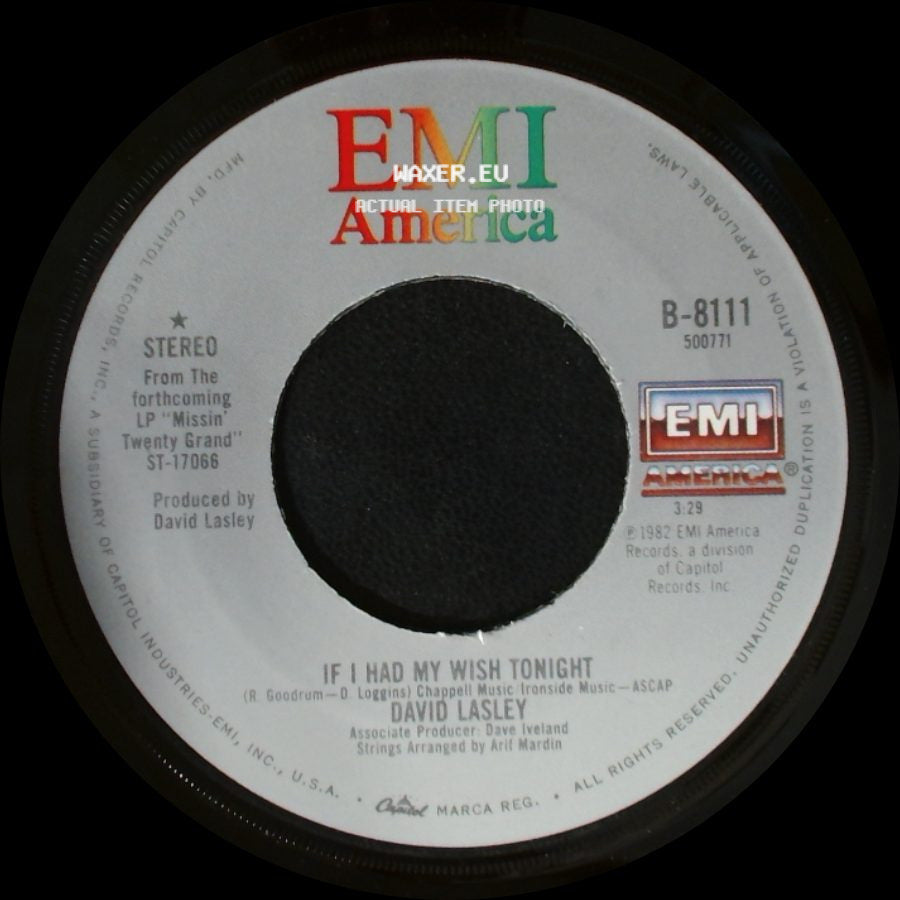 David Lasley - There's Got To Be Somebody (Back On The Street Again) / If I Had My Wish Tonight side B
