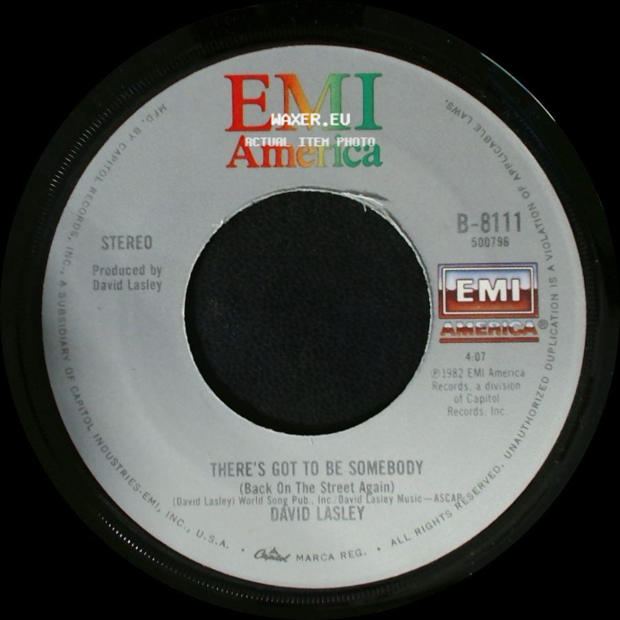 David Lasley - If I Had My Wish Tonight / There's Got To Be Somebody (Back On The Street Again) side B