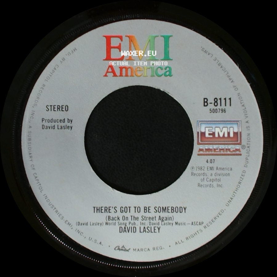 David Lasley - If I Had My Wish Tonight / There's Got To Be Somebody (Back On The Street Again) side B